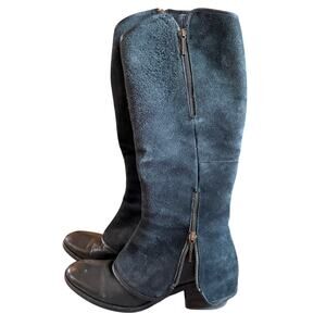 Donald J. Pliner Devi Tall Black Leather Boots SZ 7 Rugged Devil Wears Prada